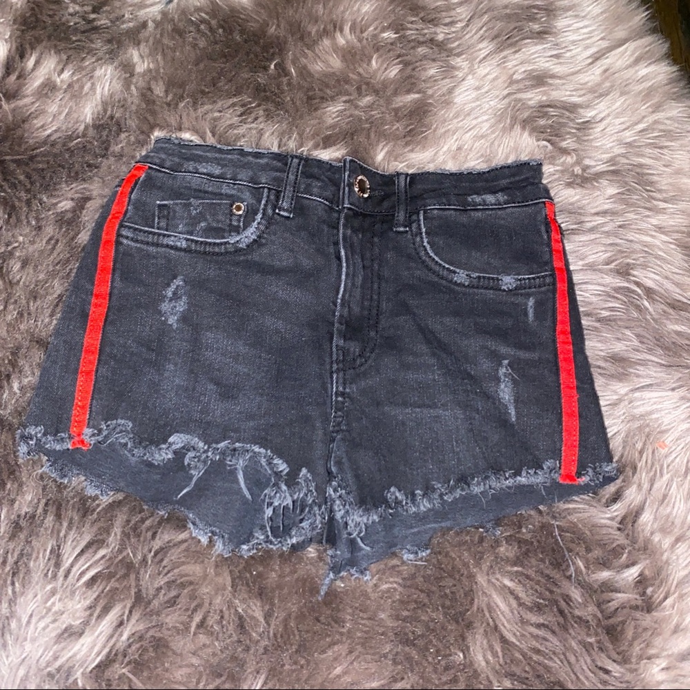 Black Zara jean shorts